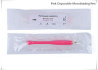 De roze Beschikbare Permanente Pen van de Wenkbrauwmicroblading van Make-uphulpmiddelen Hand # 18 u-Blad